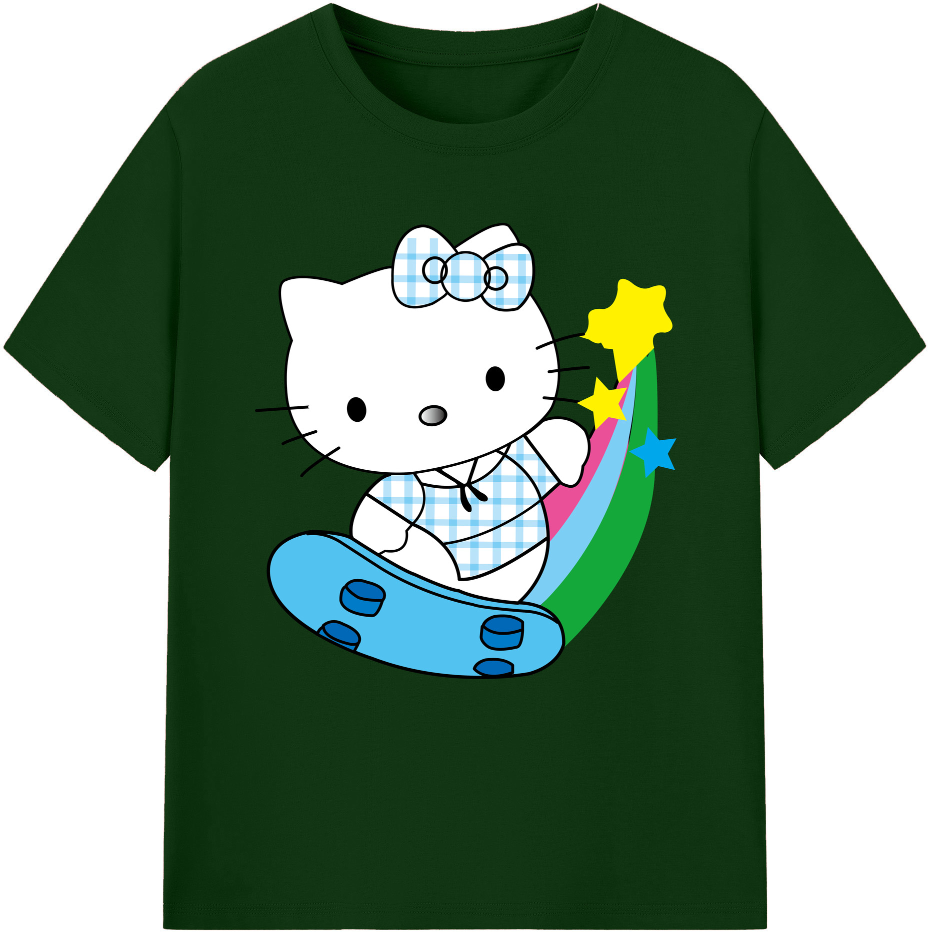 （画像用） Hello Kitty ハローキティ 綿100％半袖Tシャツ（フロントプリント）